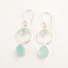 Aqua Chalcedony Gemstone Sterling Silver Drop Dangle Wedding Earrings Jewelry EE-140-6