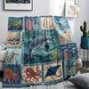 Fabric splicing animal sloth Print Flannel Blanket High quality Comfortable for All Seasons Home Decor Warmth and Comfort Perfect for Christmas Gifts