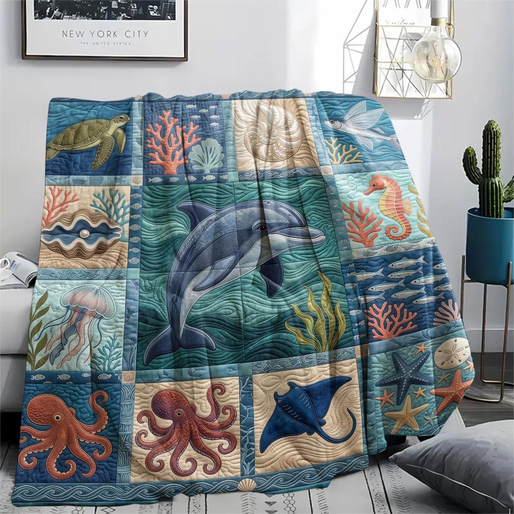 Fabric splicing animal sloth Print Flannel Blanket High quality Comfortable for All Seasons Home Decor Warmth and Comfort Perfect for Christmas Gifts