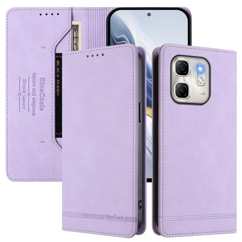 Leder Retro Anti-Diebstahl Brieftasche Flip Case Für Infinix Hot 50i Note 50S 50X 50 Pro+ Plus 5G 4G Hülle Handyhülle Riegel Kartenfach