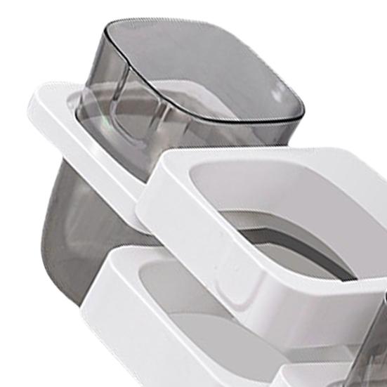 Dustproof Upside-down Design Stable Punch-free Wall-mounted Suction-up Toothpaste Toothbrush Holder Toothbrush Organizer