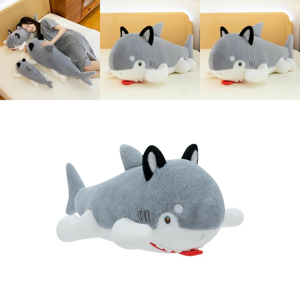 Creative Shark Dog Plush Toy With Soft Pp Cotton Filling For Kids Sleep Pillow Gift