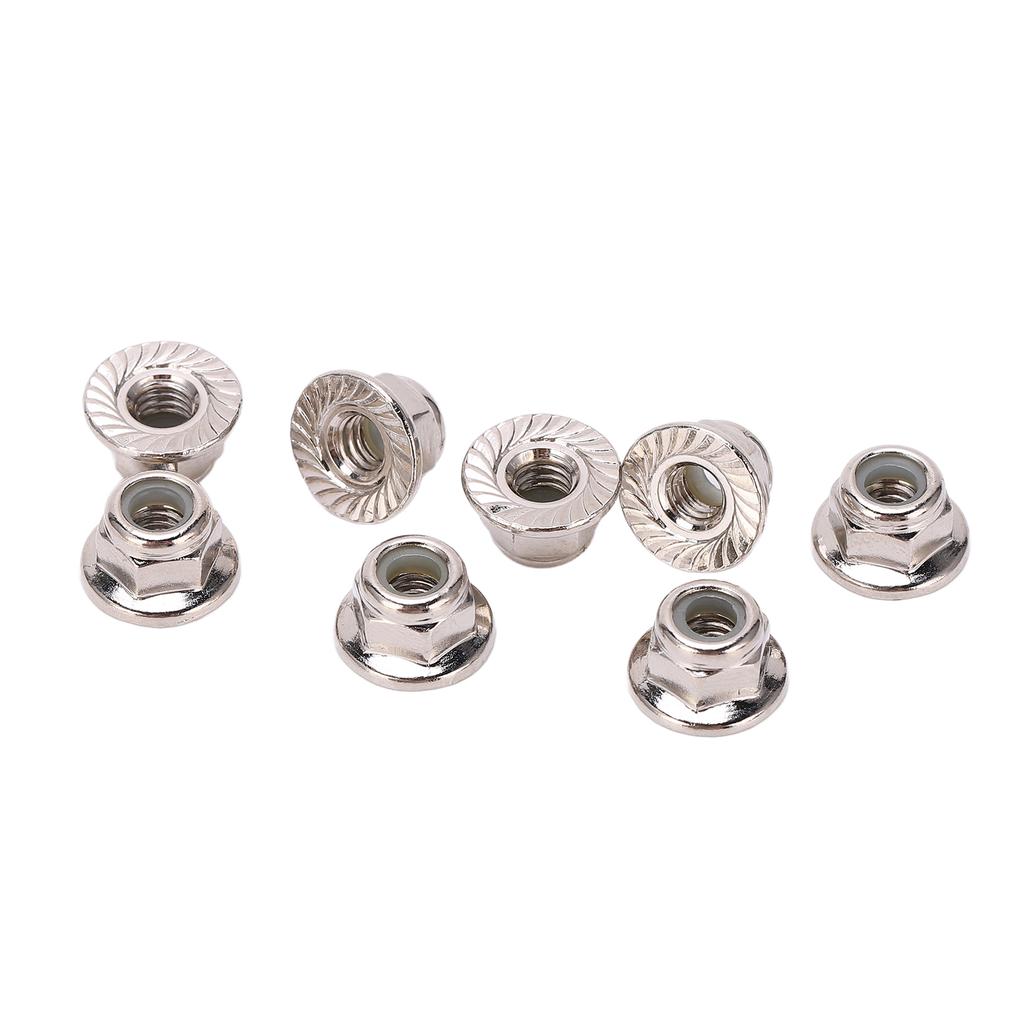 8PCS Metal M4 Wheel Lock Nut Flange Nylon Lock Nuts for Typhon 1Celsius10 RC Car Parts