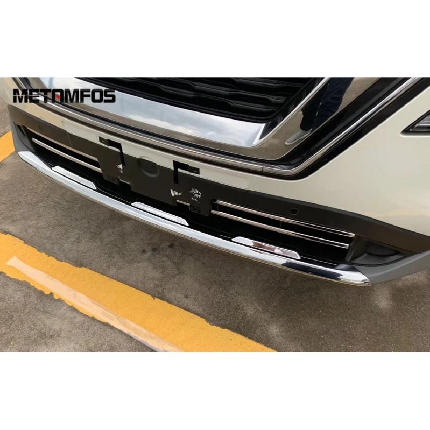 Car Accessories For Nissan X-trail Xtrail Rogue T33 Chrome Front Bumper Lip Trim Body Kit Diffuser Splitter