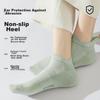 MiiOW Women's Summer Socks, Solid Color with Ears, Non-Binding, Soft, Breathable, Odor-Resistant, Anti-Slip Heel, 5 Pairs Pack