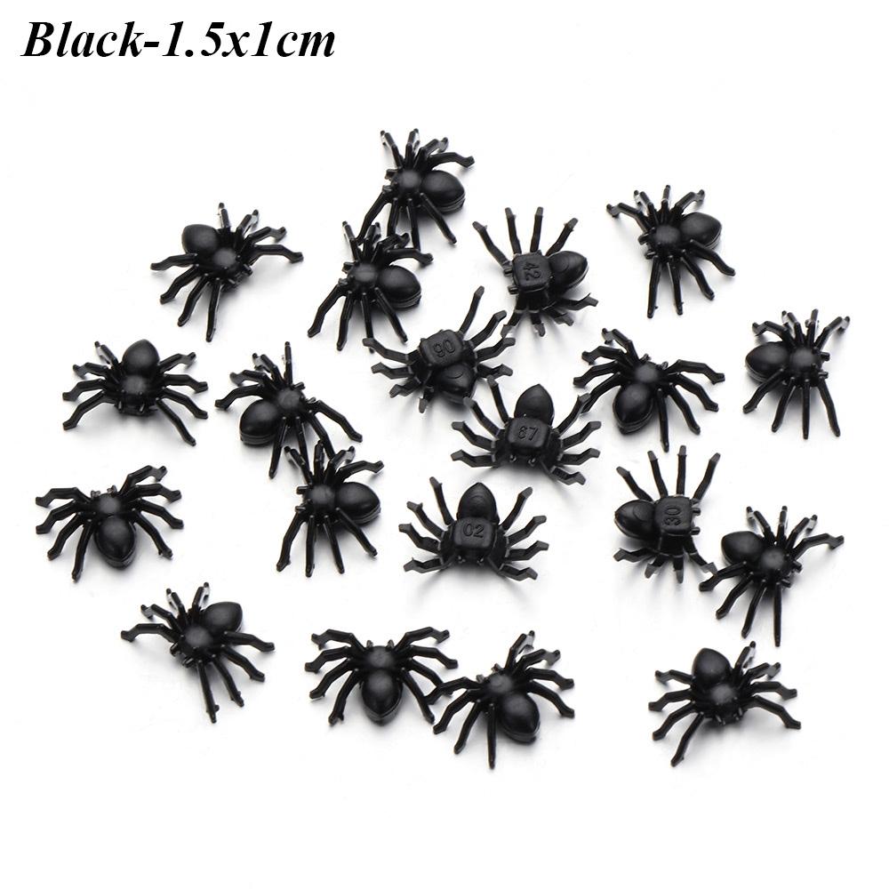 5/20Pcs Horror Black Spider Halloween Decoration Haunted House Spider Web Bar Party Decoration Supplies Simulation Tricky Toy