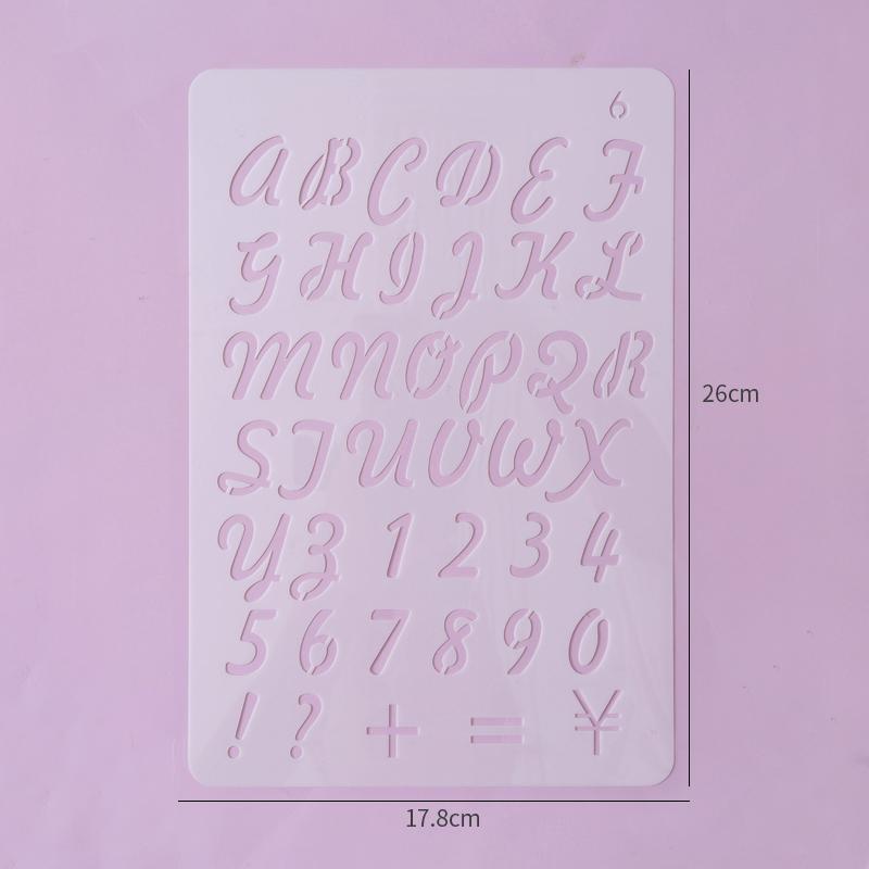

FAIS DU Alphabet Cake Decorating Templates Reusable Letter Cake Stencil DIY Baking Decor Mold Cookie Fondant Dessert Supplies