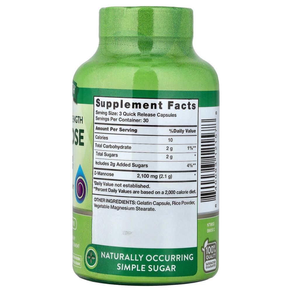 Nature's Truth Concentrated Strength D-Mannose 2100mg Capsules, 90 Count