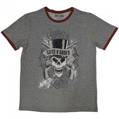 Guns N Roses T-shirt unisex per adulti con teschio sbiadito
