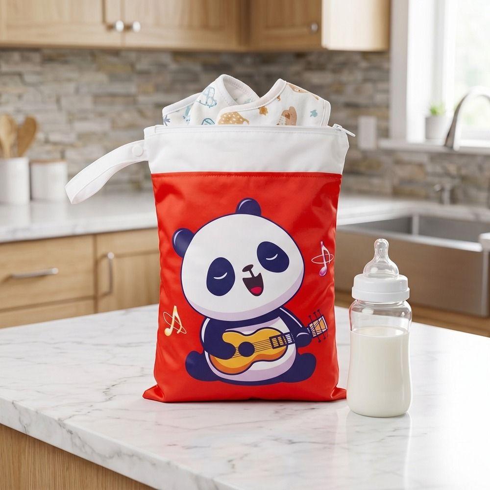 Waterproof Wet Dry Bag Cartoon Diaper Nappy Bag Stroller Bags Wet Storage Bag Gym
