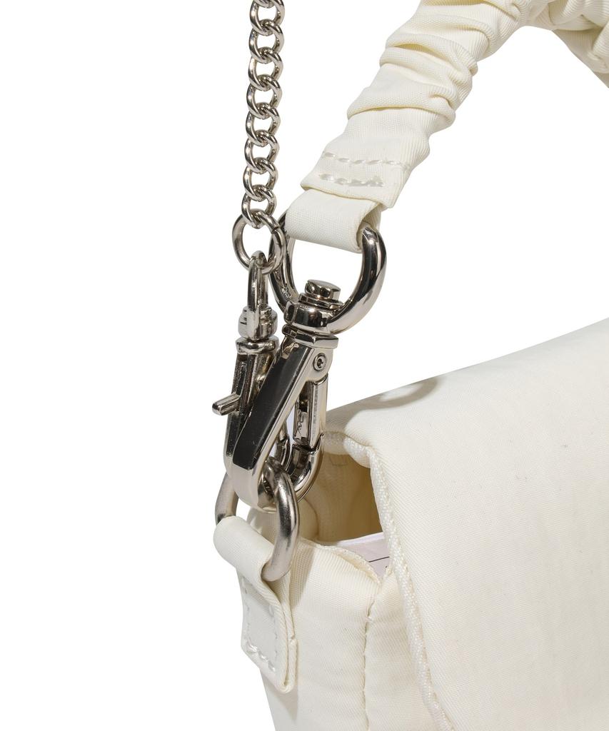 Covernat Woman Clover Heart Shirred Pouch Bag Ivory