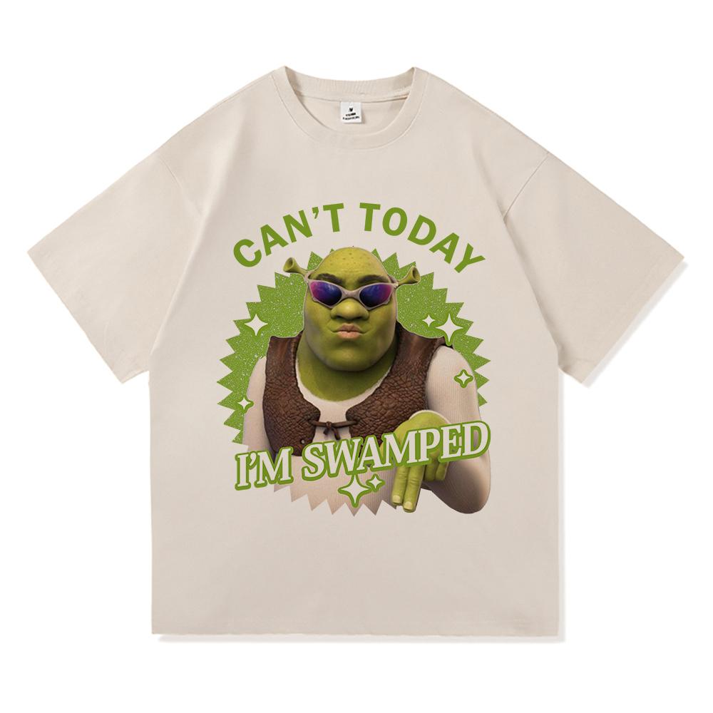 Cant Today Im Swamped T Shirt UnisexWomen Harajuku Aesthetic Graphic Funny Anime TShirt High Quality Vintage Cotton Tees Shirts
