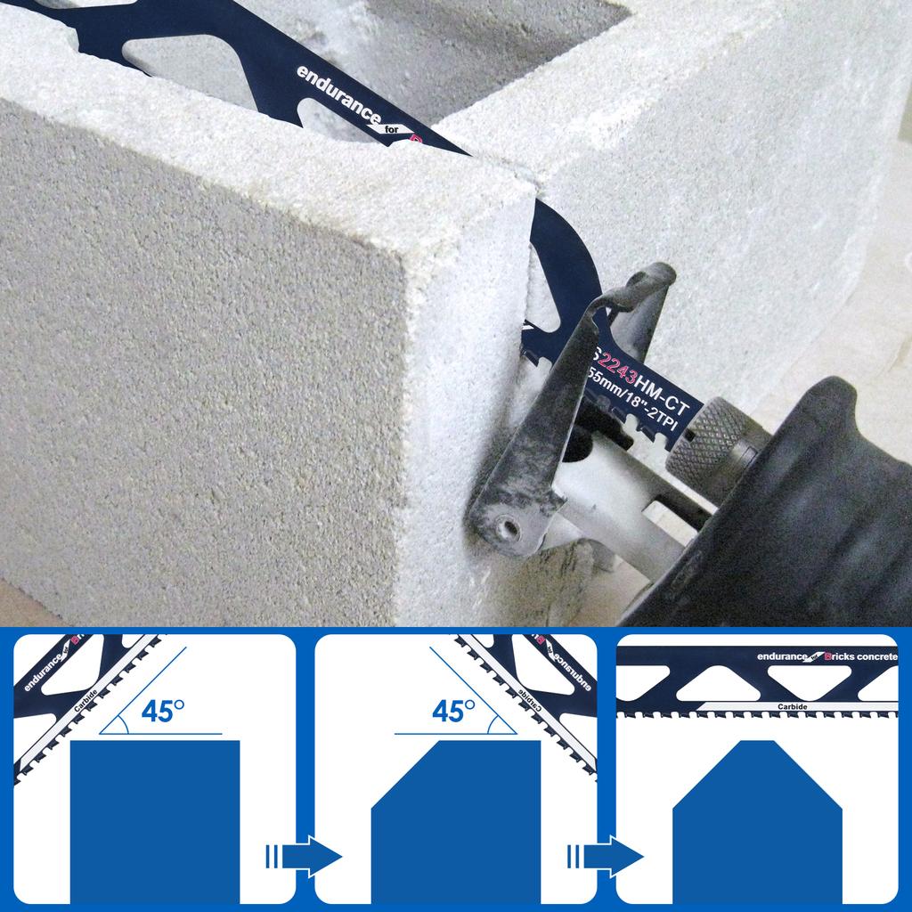 Säbelsägeblatt 12/18 Zoll Universalschnitt Recip Säbelsägeblatt legierter Stahl Ziegel Beton Stein Abbruch Schneidwerkzeug