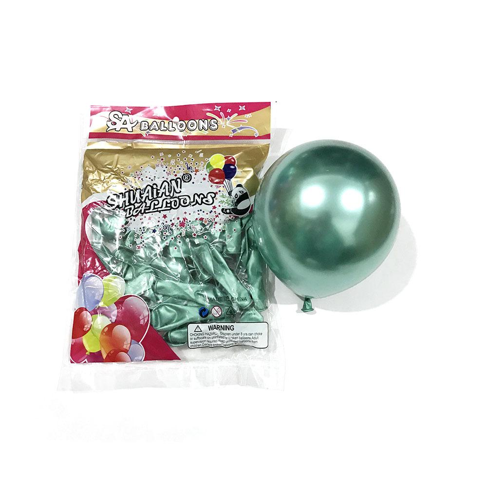 Balloon Set 5 Inch Metal Chrome Latex Balloon Angry Wedding Party Decoration