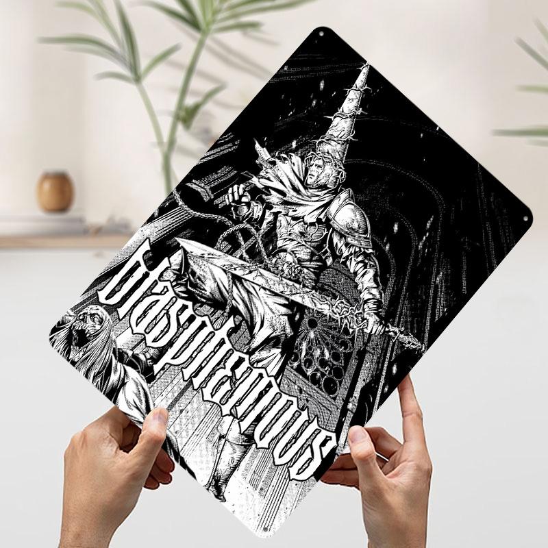 

Blasphemous Game Art Tinplate Poster Customized Wall Art Vintage Retro Metal Signs for Coffee Bar Accessories Garage Decorations 7.9x11.8In(20x30cm)