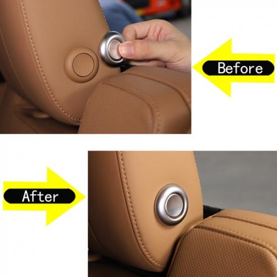 Sliver Seat Headrest Button Ring Cover Trim for Land Rover Range Rover Vogue 23