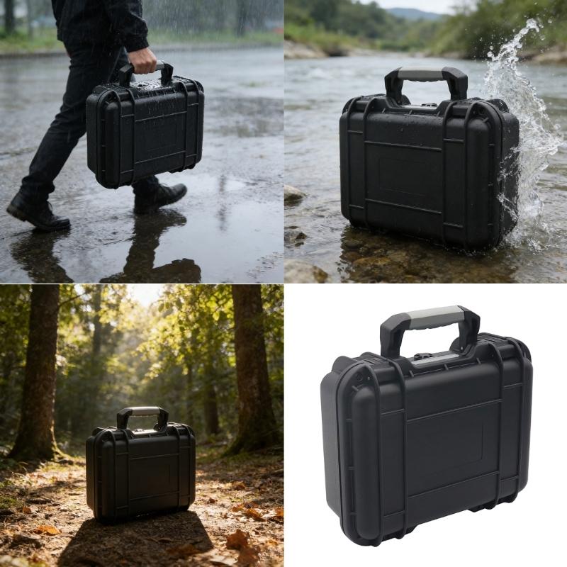 Professional Grade Waterproof Dustproof Protective Tool Box Featuring Carry Handle and Custom Compartments for Secure Storage