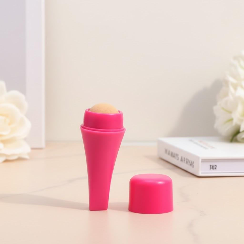 Mini Reusable Volcanic Stone Facial Roller Natural Skin Care Oil Control T Zone Makeup Tool