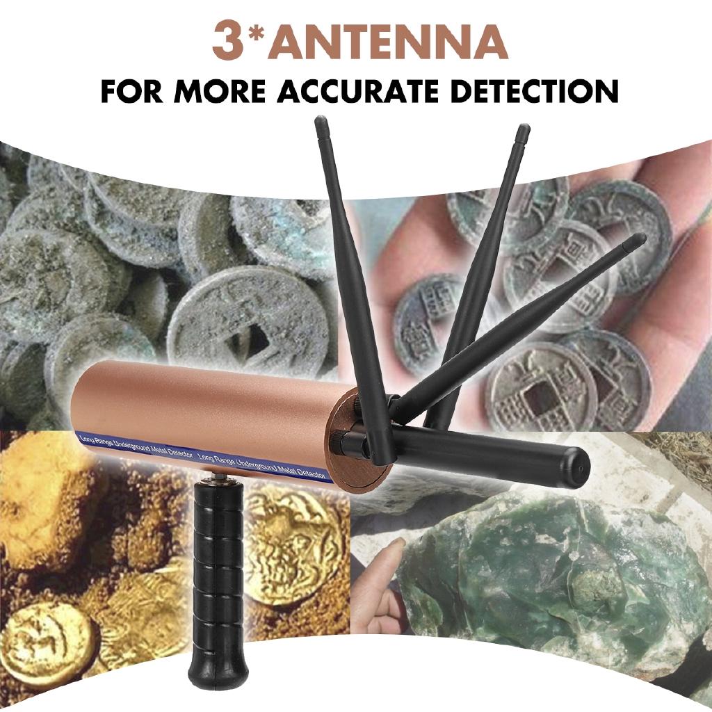 AKS 3D Detective Metal Detector Subterrâneo 3 Antenas Longo Alcance Ouro Diamante Caçador de Tesouros Buscador Detector Portátil