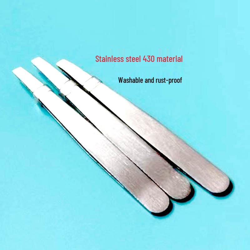 Eyelash Curler Eyebrow Shaping Tweezers Set - Stainless Steel, Slant Tip, Beauty Tools