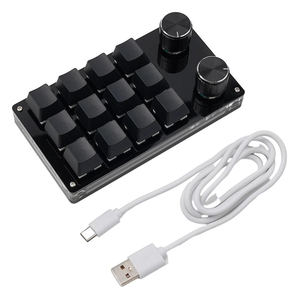 Programmable Multifunctional Mechanical Keyboard 12 Keys And 2 Buttons Keyboard For VISTA, For Linux, For MacOS