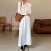 Loose meat covering versatile knitted dress women's autumn and winter new fashion age reduction casual backing sweater long dress