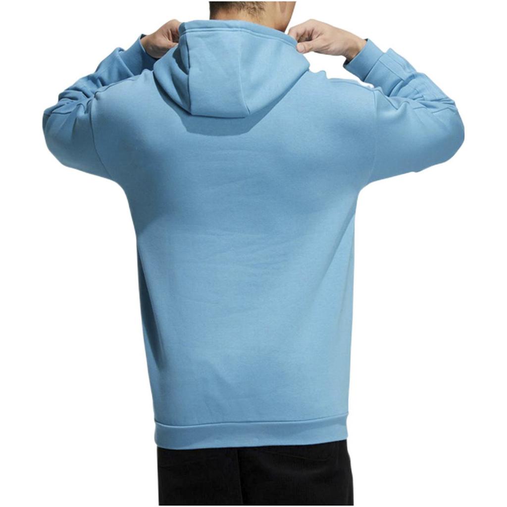 Adidas Solid Kangaroo Pocket Hoodie Men Hoodie Blue HG1846