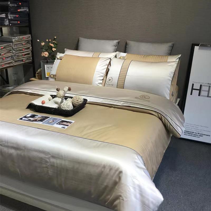 Duży rozmiar/rozmiar queen/pełny rozmiar prześcieradło na kołdrę zestaw poszewek gruba bawełna sypialnia Hotel biznes haft prosta pościel wysokiej jakości