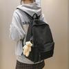 Schoolbag Japanese Men's Schoolbag Korean Version of Simple and Versatile Solid Color Student Unprinted Junior High School Mori Ins Backpack 