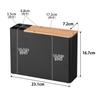 Yamazaki Jitsugyo Handy Wiper Stand with Replacement Mop Holder Brown x x RIN Replacement Mop Holds 6 Pieces 1836 W23.1 D7.2 H16.7cm