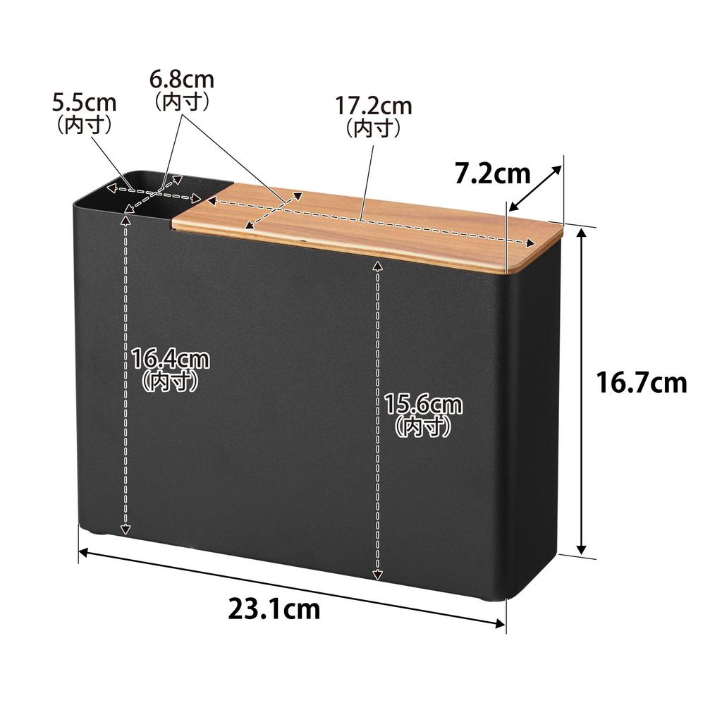 Yamazaki Jitsugyo Handy Wiper Stand with Replacement Mop Holder Brown x x RIN Replacement Mop Holds 6 Pieces 1836 W23.1 D7.2 H16.7cm