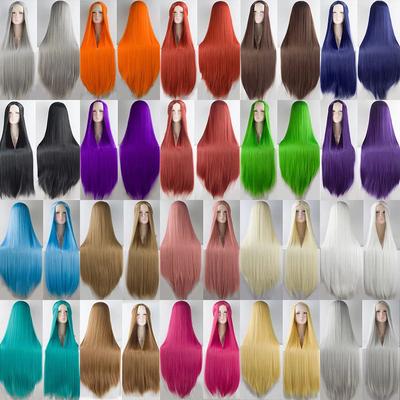 European and American Style Women’s Long Straight Wig with Middle Part Multiple Colors Available