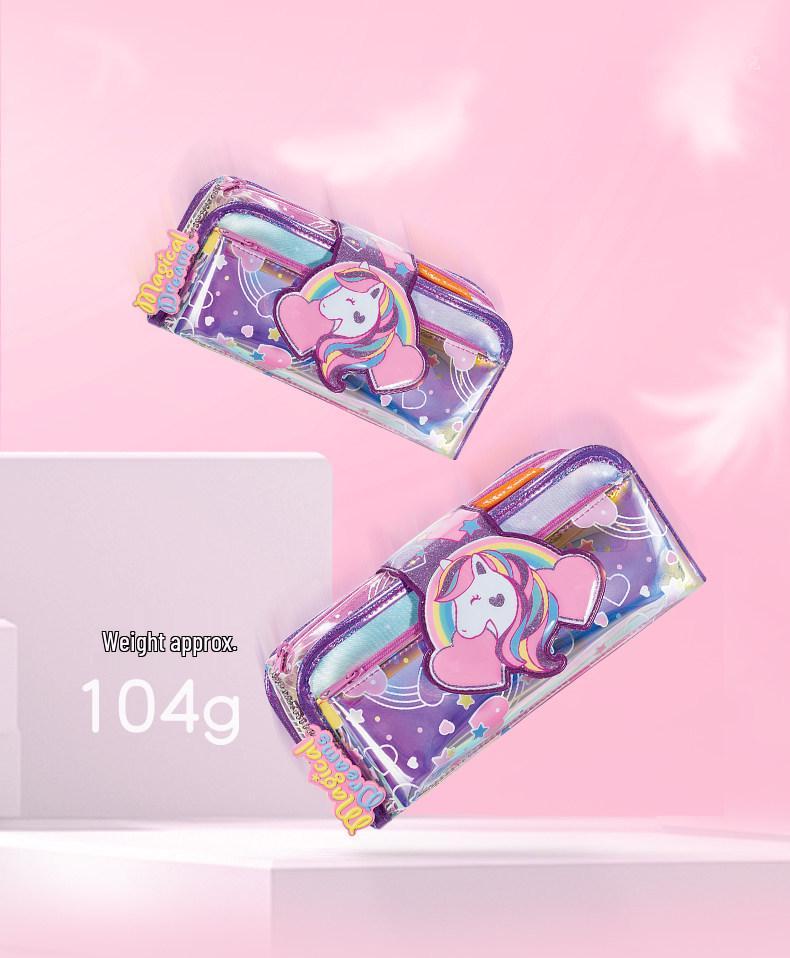 Two-in-One Kids Pencil Case with Large Capacity for Boys and Girls - School Stationery Box and Gift