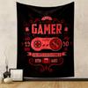 Super Gamer 1990 Tapestry Wall Hanging, 8-Bit Retro Design, Wall Decor for Bedroom Living Room Dorm