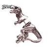Non-fading Alloy Jewelry Piercing Earring 3D Tyrannosaurus Rex Design Stud