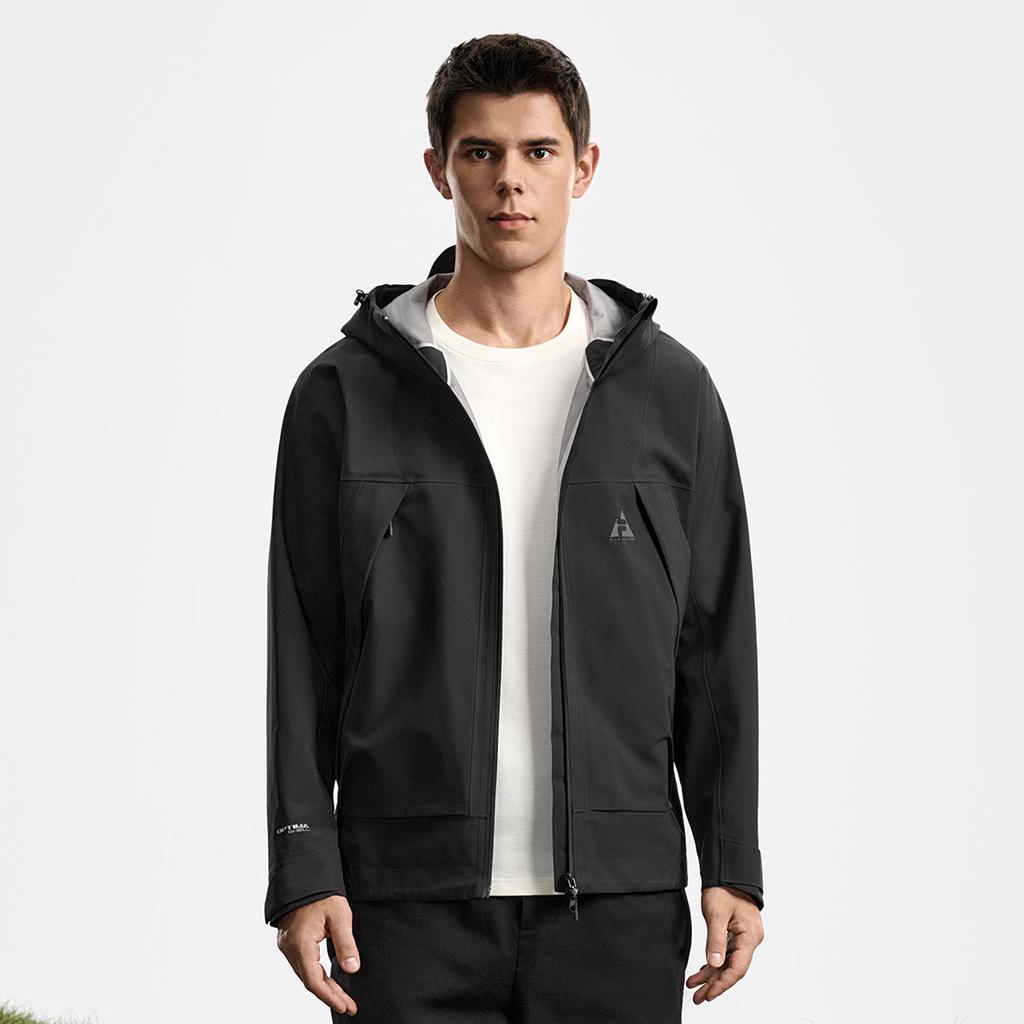 FILA Explore Minimalist Classic Retro Sports Casual Outdoor Hard Shell Versatile Comfortable Hooded Jacket Men Jacket A11M617718F-BK