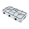 White Built-in 3-Burner Gas Cooktop Rectangular Cast Aluminum with Hose camping equipment