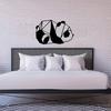 1pc Metal Pandas Wall Art - Black Metal Sculptures for Outdoor, Living Room, Bathroom, and Bedroom Decor