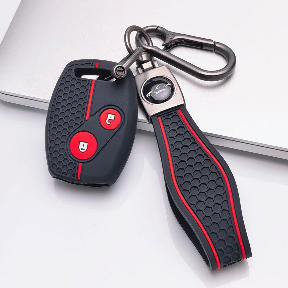 Soft Silicone Car Key Cover Keychain For Honda 7th 8th Gen Accord CRV Odyssey Fit City Civic And Classic Old Model Anti-Scratch Guard