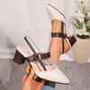 Women's Sandals Elegant Pointed Toe Slingback Shallow High Heels Fashion Chunky Heel Lightweight Office Party Dress Sandalias