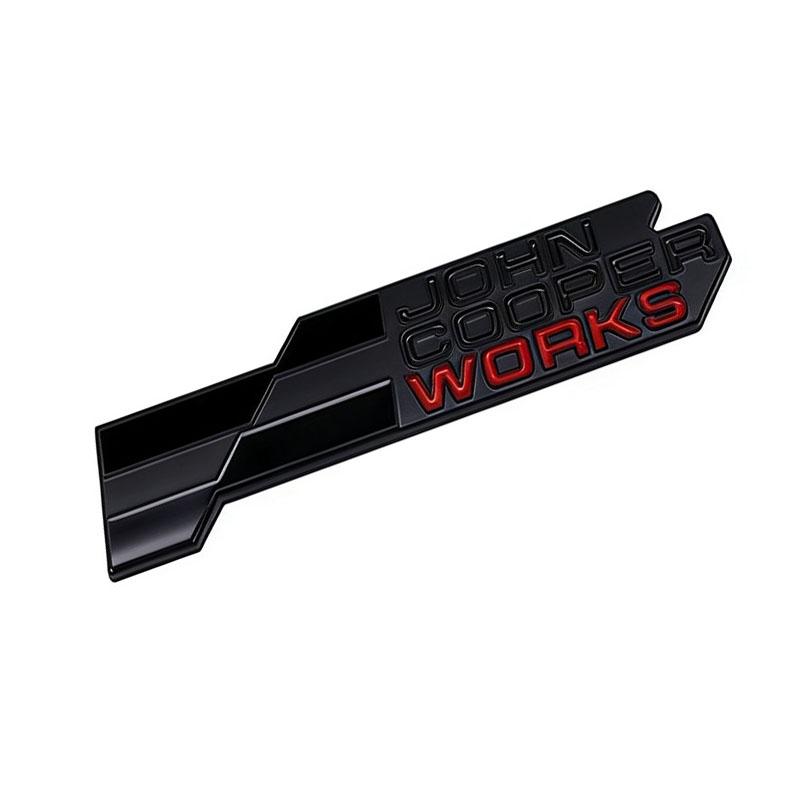

Sporty 3D JCW John Cooper Works Metal Car Front Grille Emblem Rear Trunk Badge Sticker For Mini Cooper S R56 R59 R60 F56 Countryman Clubman Badge Sticker чорний/червоний