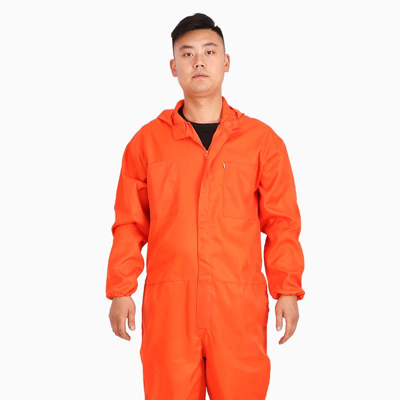 Anti-fouling Dustproof Mechanic Coveralls with Hood - Long-Sleeved Jumpsuit