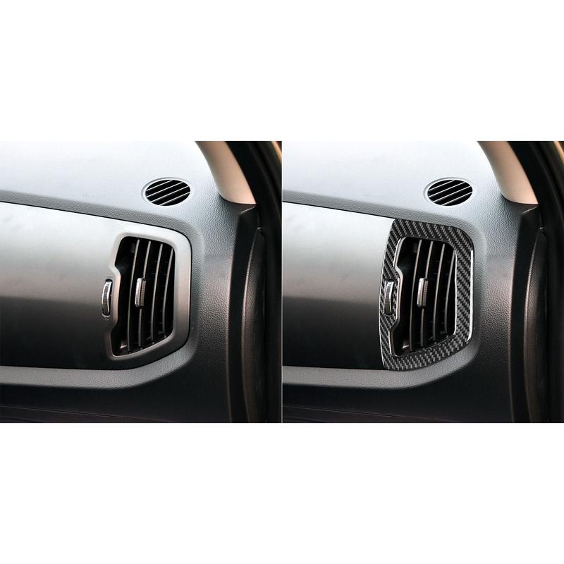 Real Carbon Fiber Car Accessories Dashboard Side Air Vent Cover Soft Sticker For Kia Sportage 2011 2012 2013 2014 2015 2016
