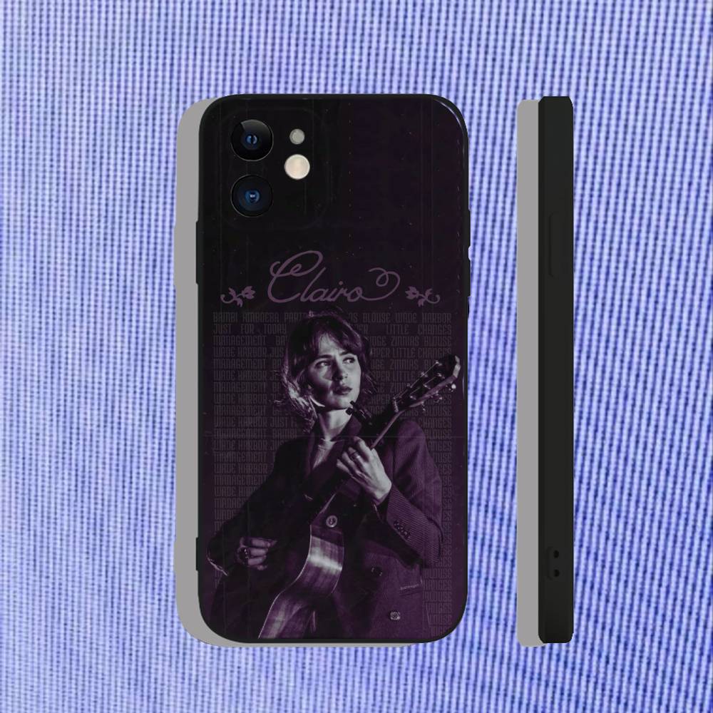C-Clairo Charm Singer Für iPhone 17,16,15,14,13,12,11,X,XR,Air,Pro,Max,Plus Weiche Hülle Schwarze Handyhülle