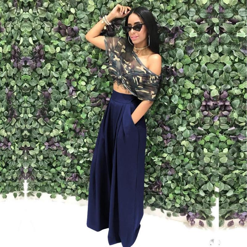 Summer Loose Women's Wide Leg Pants Casual Pleated Solid Zipper Floor-length Pants Pocket Elastic Solid Pants Plus Size Fall