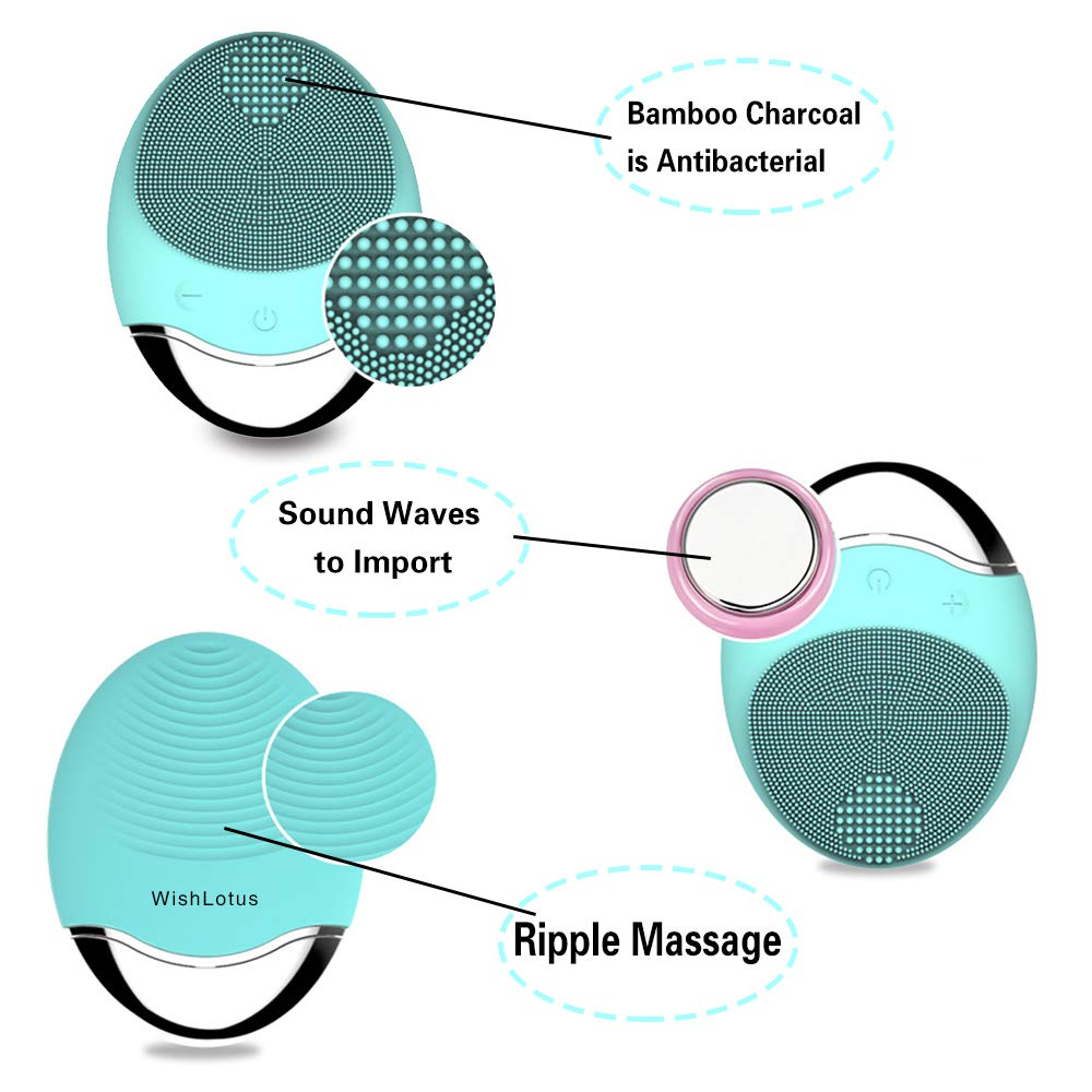 Elektromos vezeték nélküli arctisztító kefe szilikon arcmosó kefék Anion importált bambusz faszén arctisztító