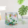 200ML Tumbler Double Walled Glass Cups with Real Dried Flowers Heat Resistant Coffee Mugs Floral Tea Cups Kitchen Accessories