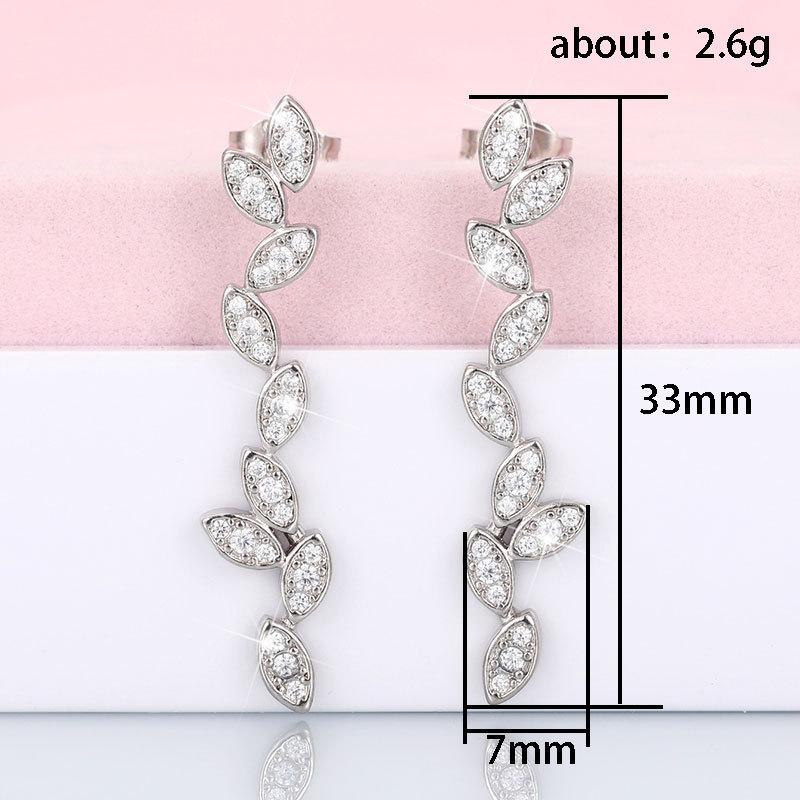 Lindon Mode Kupferlegierung Zirkon Schmuck Tropfenohrringe für Frauen Hochzeit Party Geschenke