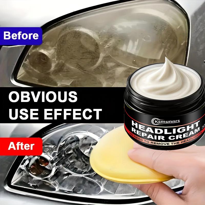 30G Car Headlight Restoration Wax, a Polishing Agent for Headlights, Repairs Yellowing, Oxidation, And Cloudiness. Better Lighti