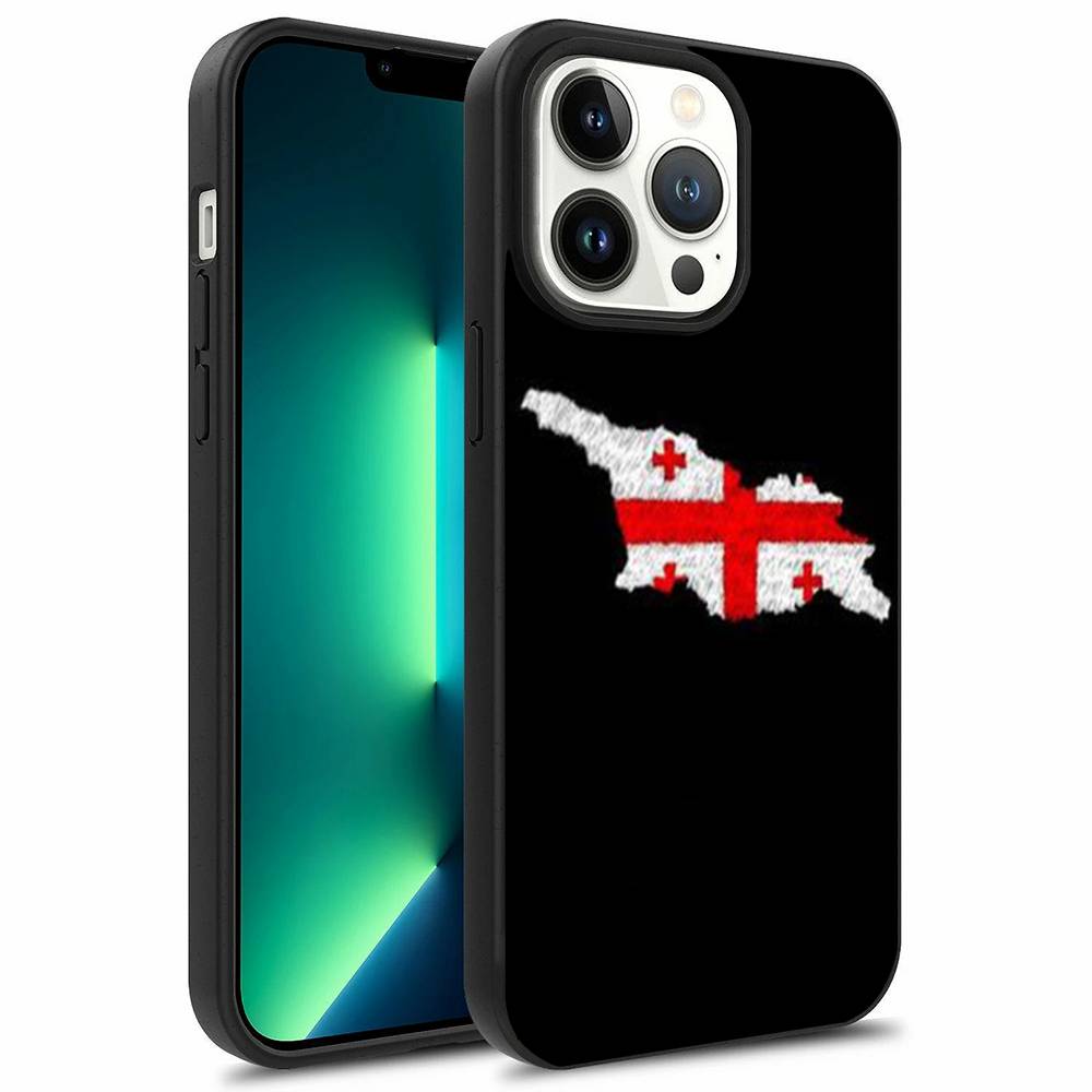 Georgia Flag Phone Case For iPhone 16,15,14,13,12,11,Pro,Max,Plus,Mini,Magsafe,Magnetic Wireless Charging Case